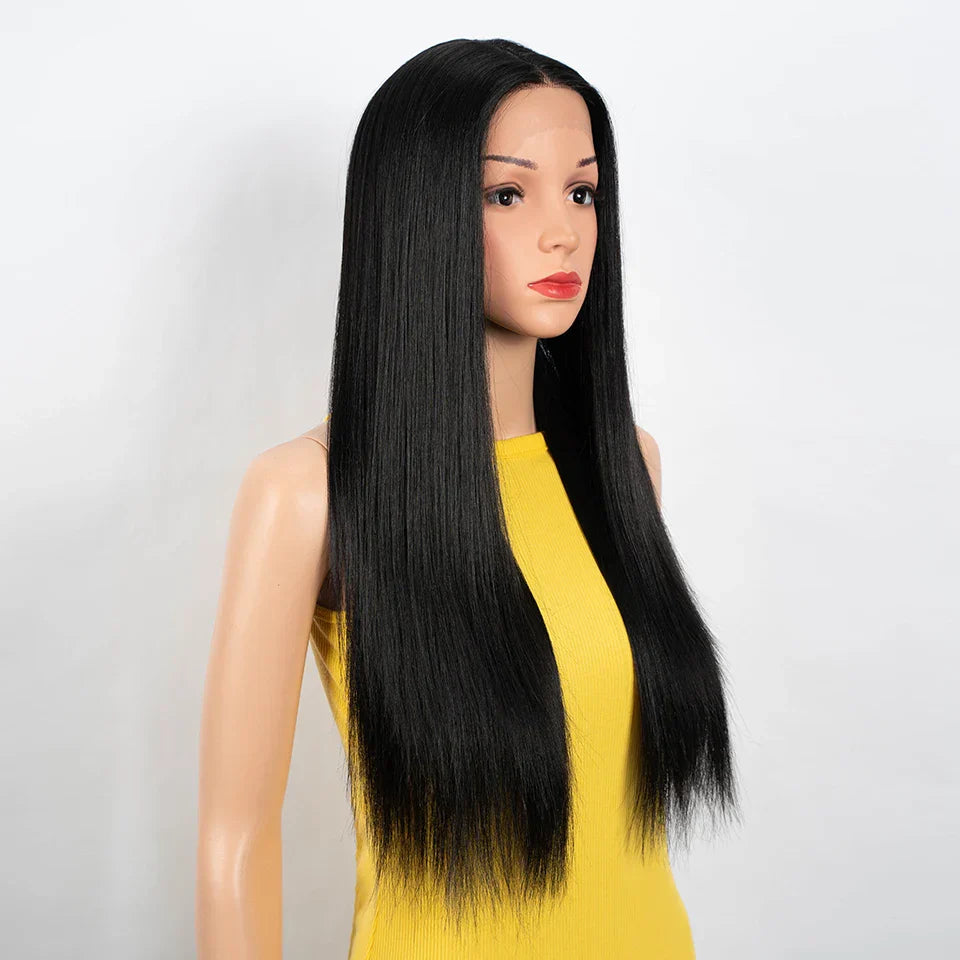 Synthetic Lace Front Wig For Black Women Long