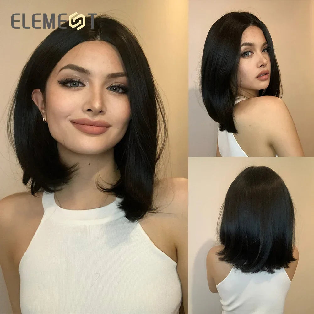 ELEMENT Elegant Part Front Lace Synthetic Wig Short