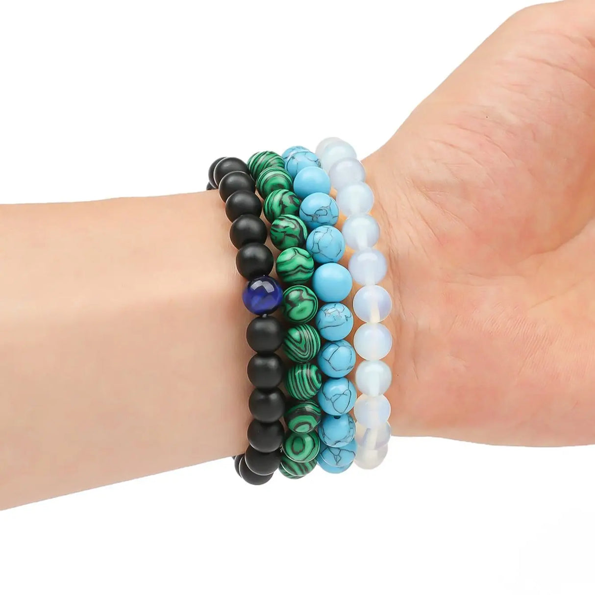 Natural 8mm Gorgeous Semi-Precious Healing Crystal Stretch Bead