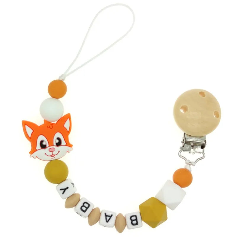 Personalized Name Handmade Silicone Baby Beech Dummy Pacifier