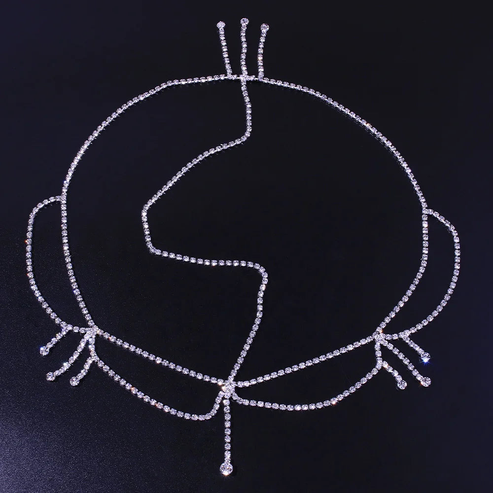 Trendy Simple Tassel Headpiece Chain Bridal Forehead Hair