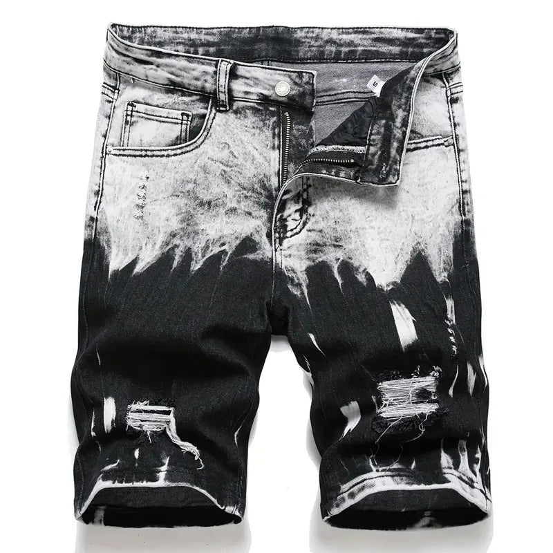Summer New Slim Stretch Men Short Jeans Fashionable