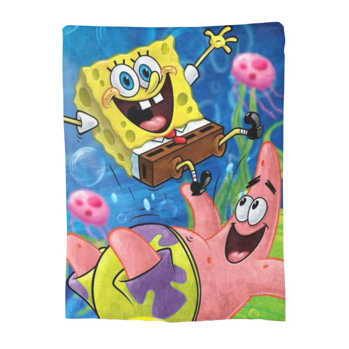 S-SpongeBob Cartoon Soft Plush Blanket,Flannel Blanket Throw Blanket