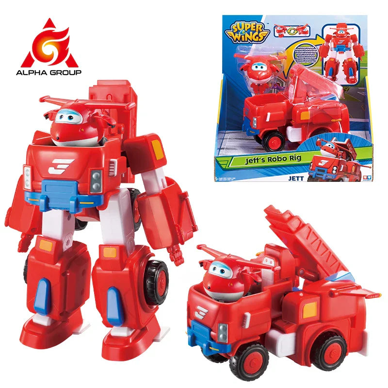 Super Wings 7" Robots Set Transform Vehicle With