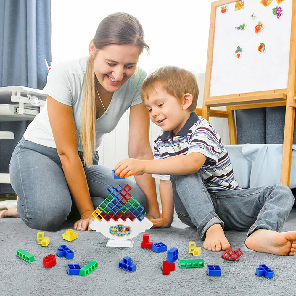 Balance Tower Blocks Game Stacking Board Toys Children