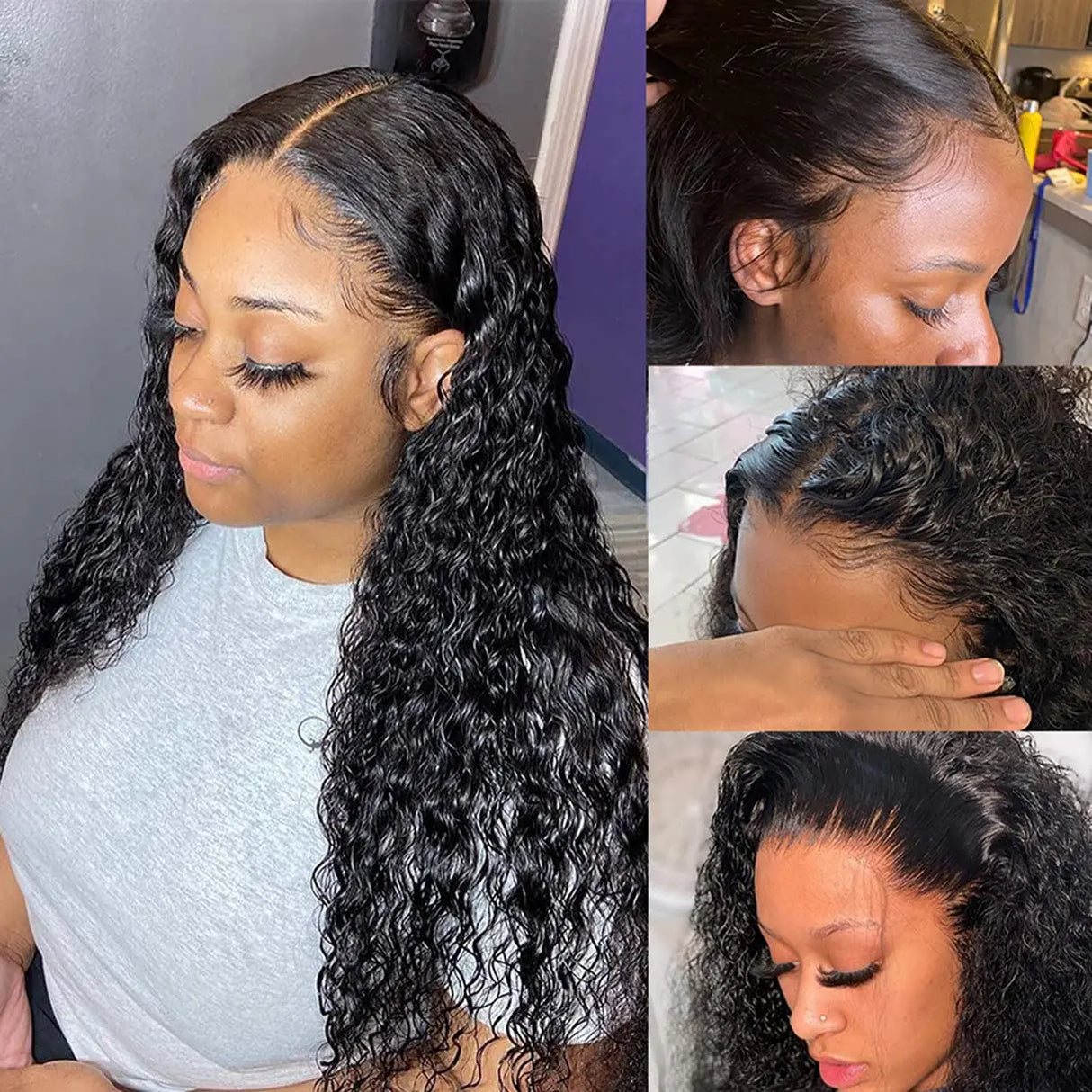Brazilian Hair Deep Wave Bundles with Frontal Virgin