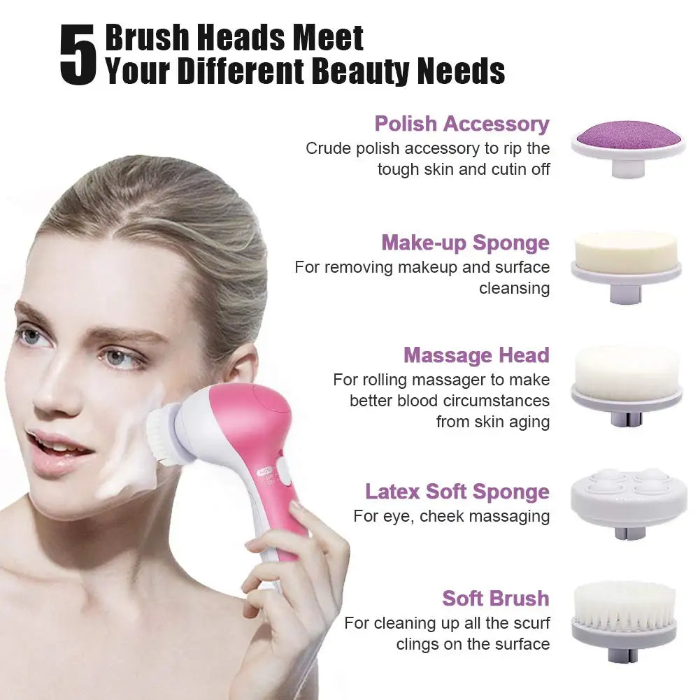 5 IN 1 Electric Facial Deep Cleaning Brush