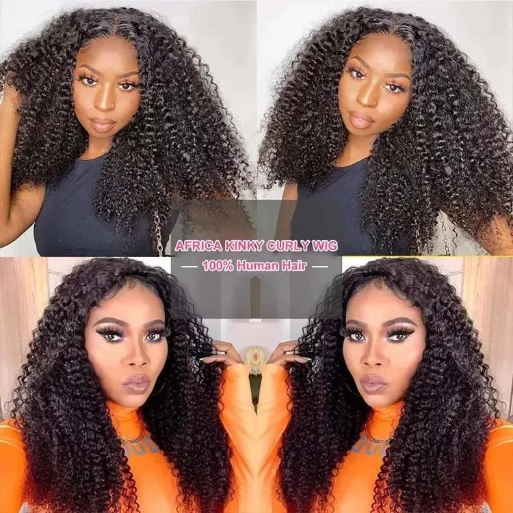 Kinky Curly Hair 5x5/4x4 HD Lace Closure Wigs