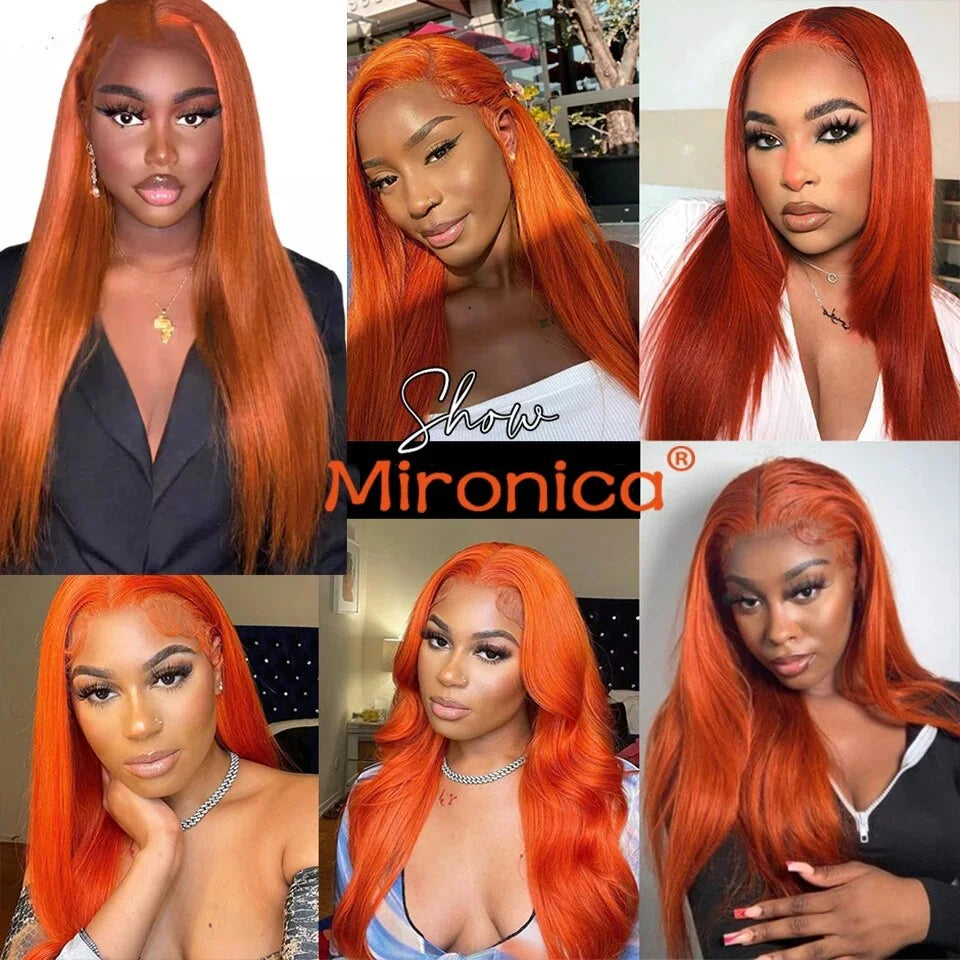 Ginger Orange #350 Peruvian Straight Human Hair Bundles