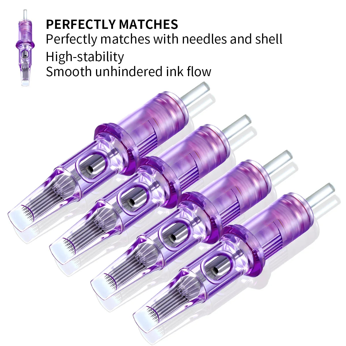 BIGWASP Purple Cartridge Tattoo Needles RM Professional Disposable