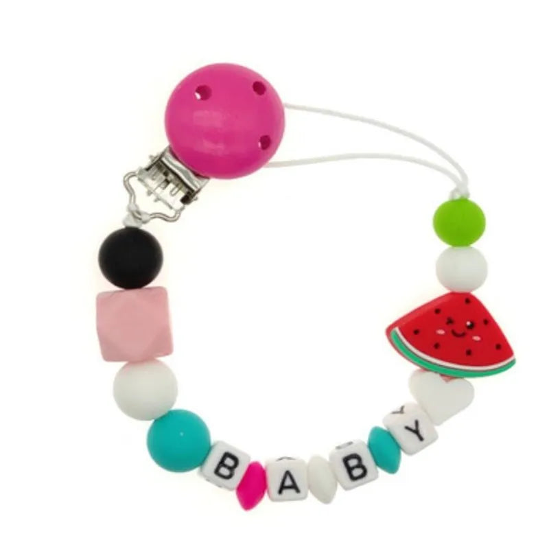 Personalized Name Handmade Silicone Baby Beech Dummy Pacifier