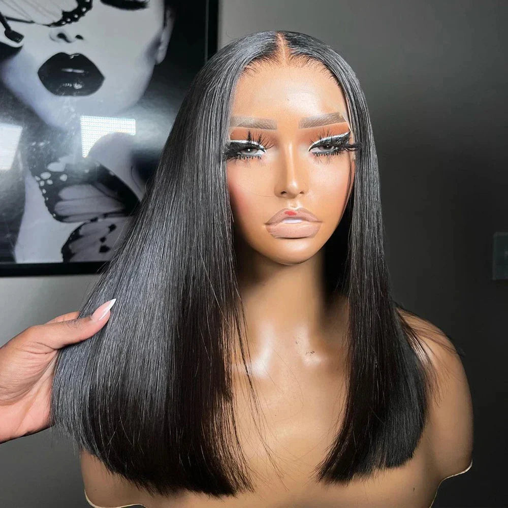 Short Bob Wig 13x4 Transparent Lace Frontal Wig