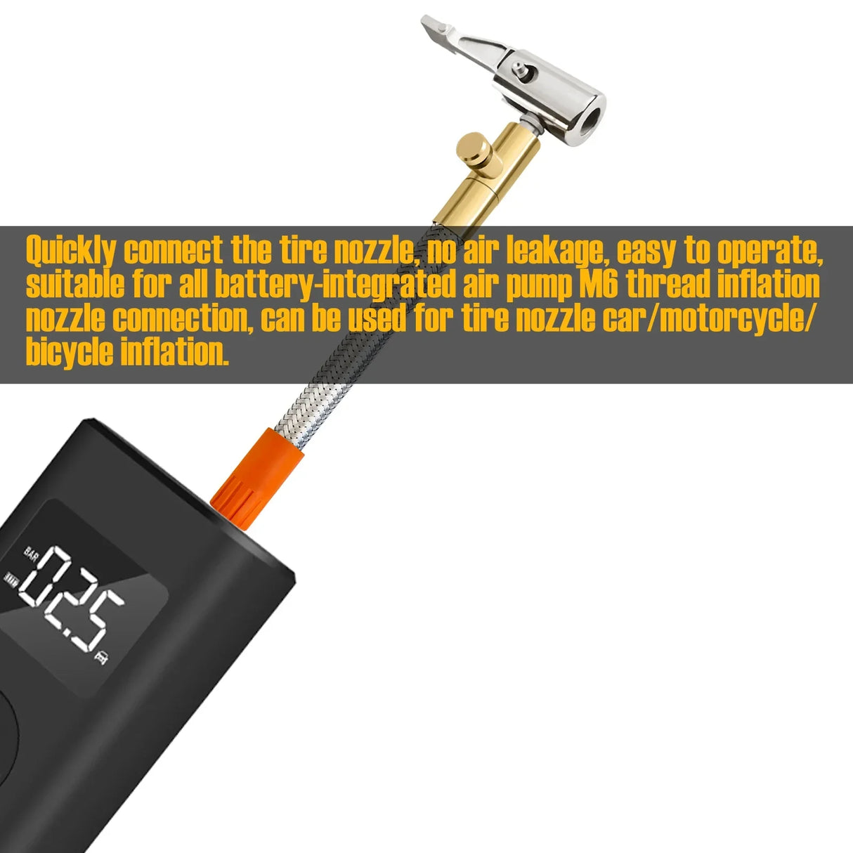 GIE.TOP M6 Mini Air Inflator Tube Stainless Steel