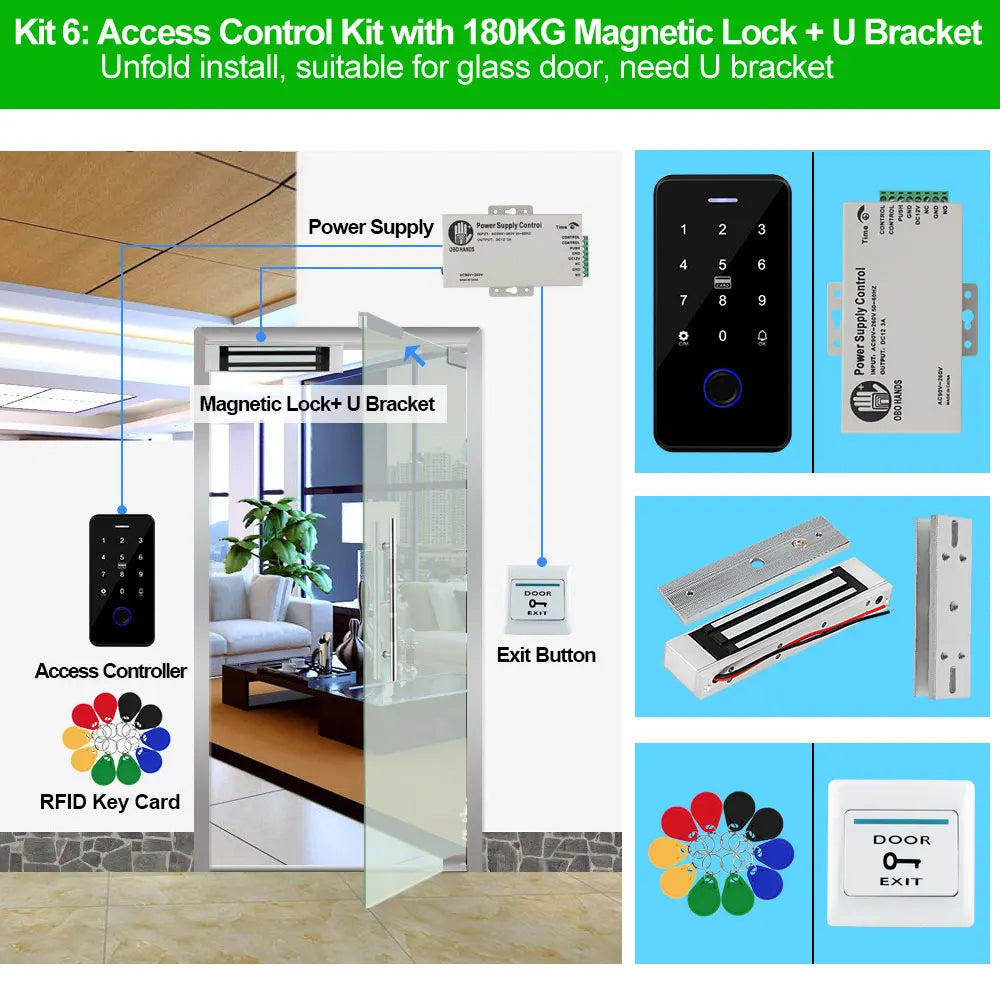 Bluetooth Tuya APP Door Access Control System Kit