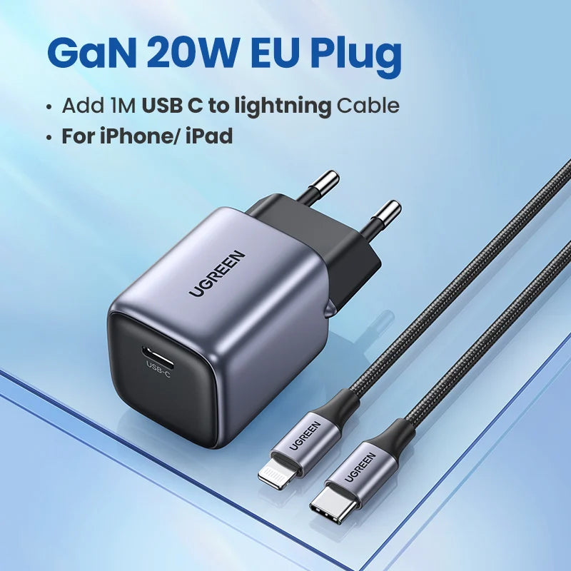 UGREEN 20W 30W GaN Charger PD Fast USB