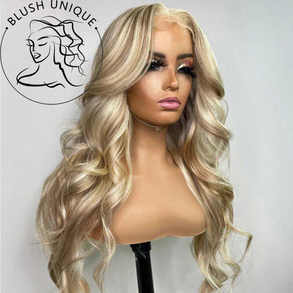 Ash Honey Blonde Lace Front Wig 13x4 Synthetic