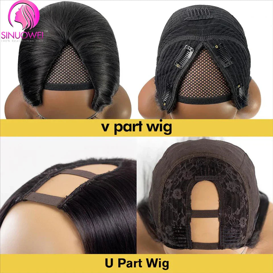 Sinuowei U V Part Wig Body Wave Human