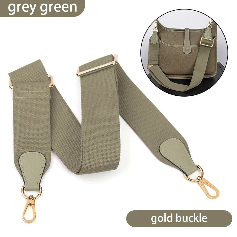 WUTA Bag Strap For Hermes Evelyn Bags Canvas Shoulder Crossbody Straps Belt Replacement Adjustable 100-110cm Bag Accessories