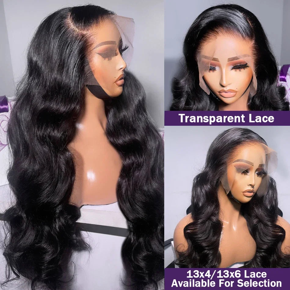 250% HD Transparent Body Wave Lace Front Wig