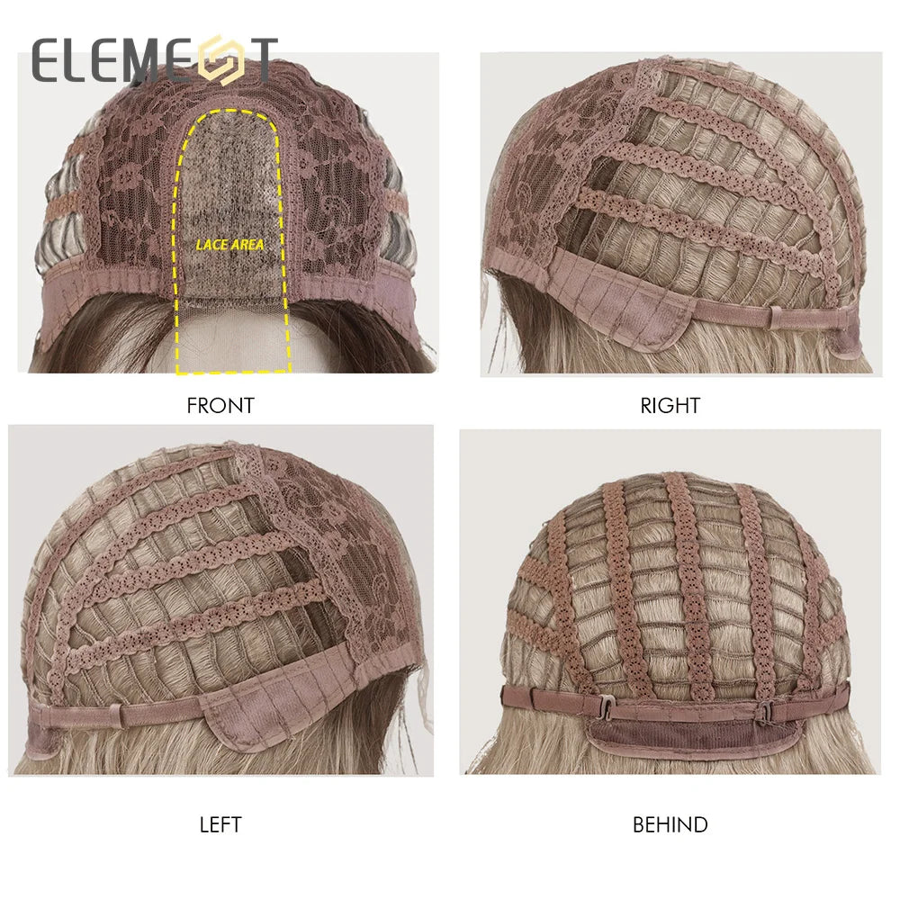 ELEMENT Elegant Part Front Lace Synthetic Wig Short
