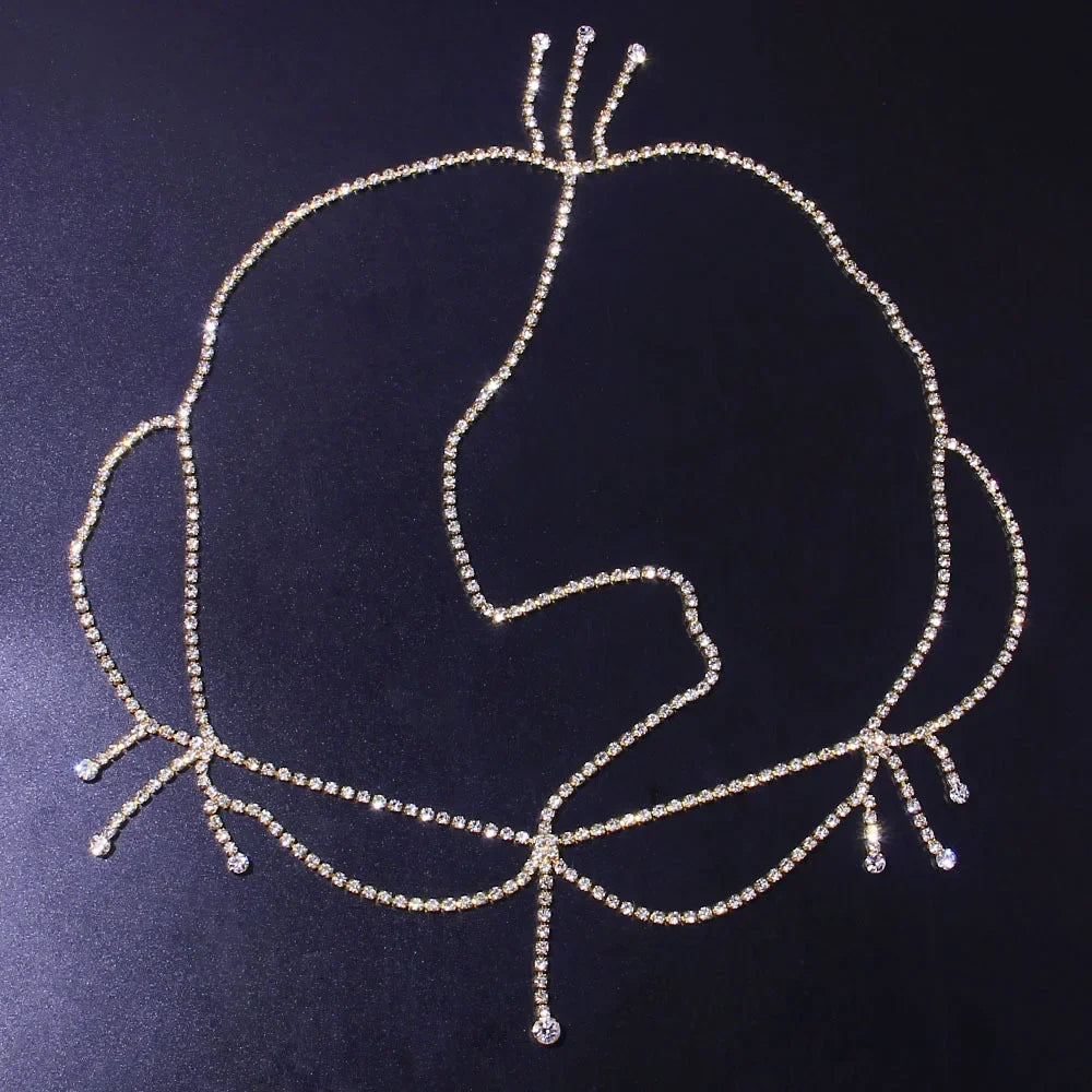 Trendy Simple Tassel Headpiece Chain Bridal Forehead Hair