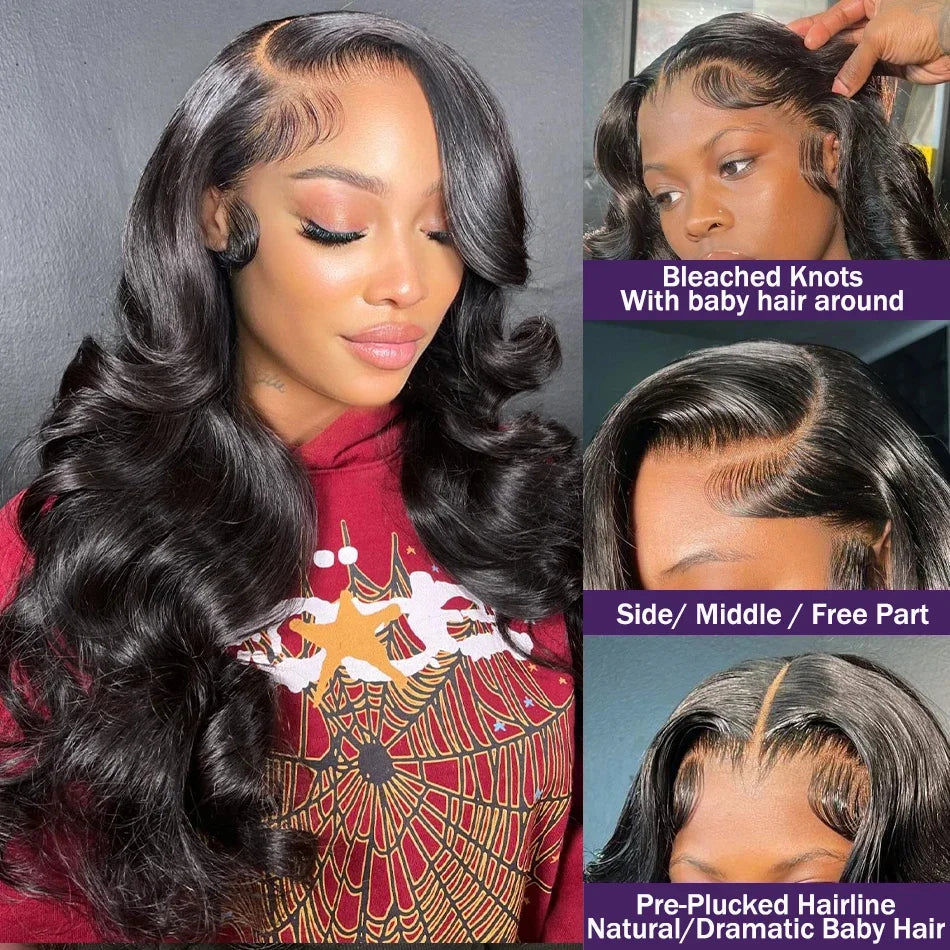 250% HD Transparent Body Wave Lace Front Wig