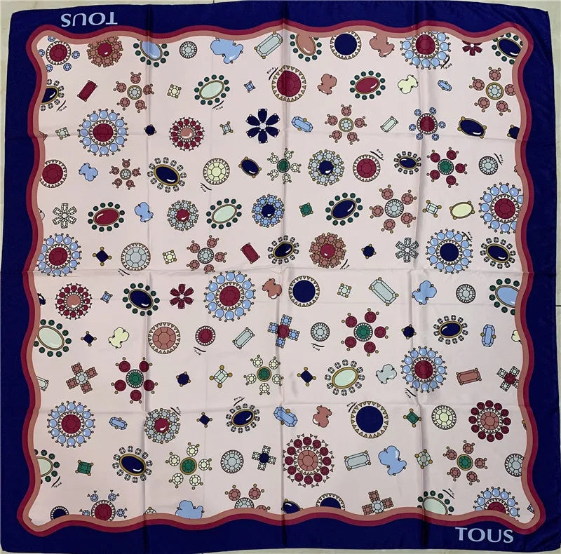 Spanishstyle oversized print handkerchief