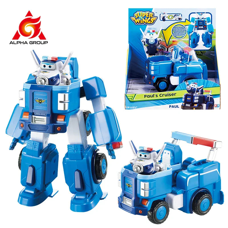 Super Wings 7" Robots Set Transform Vehicle With