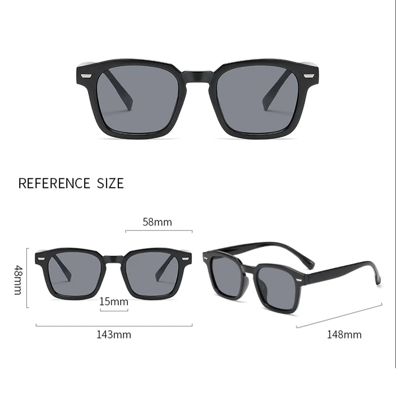 New Fashion Glasses Vintage Square Sunglasses Design Retro