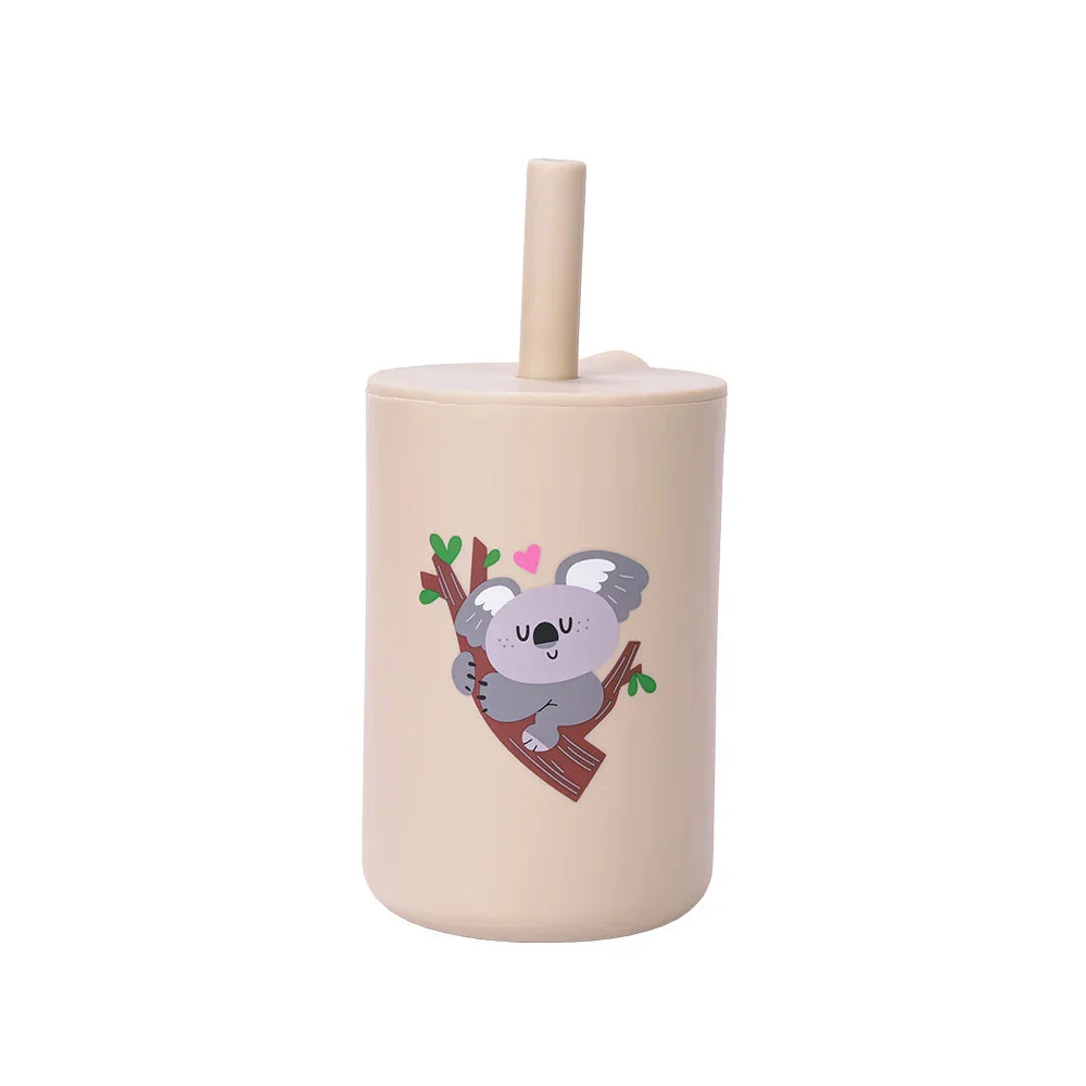 150ML Baby Silicone Cup with Exquisite Pattern Lid