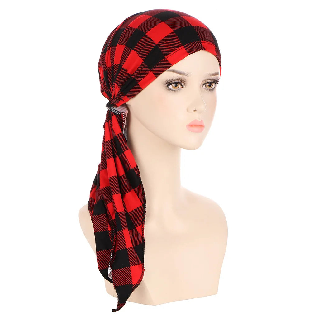Muslims Women Turban Hat Headscarf Cotton Print Flower