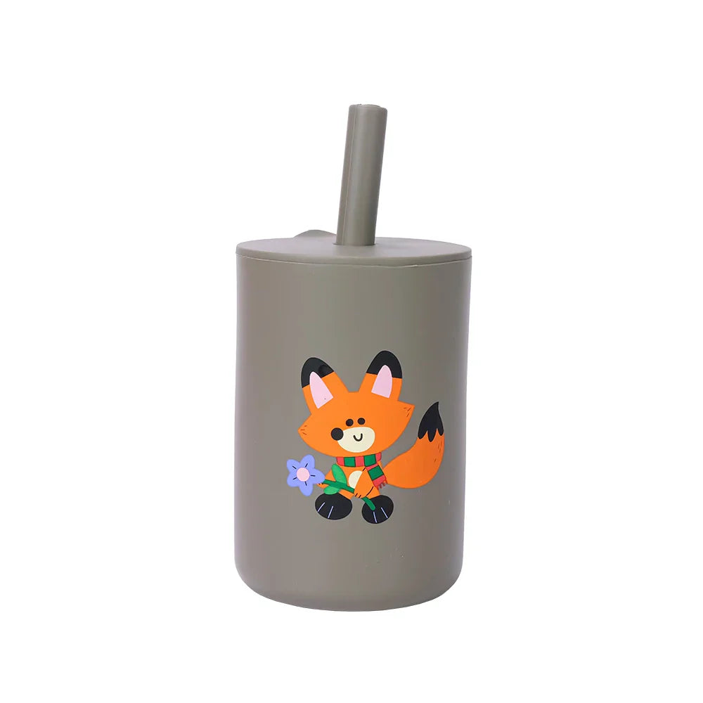 150ML Baby Silicone Cup with Exquisite Pattern Lid