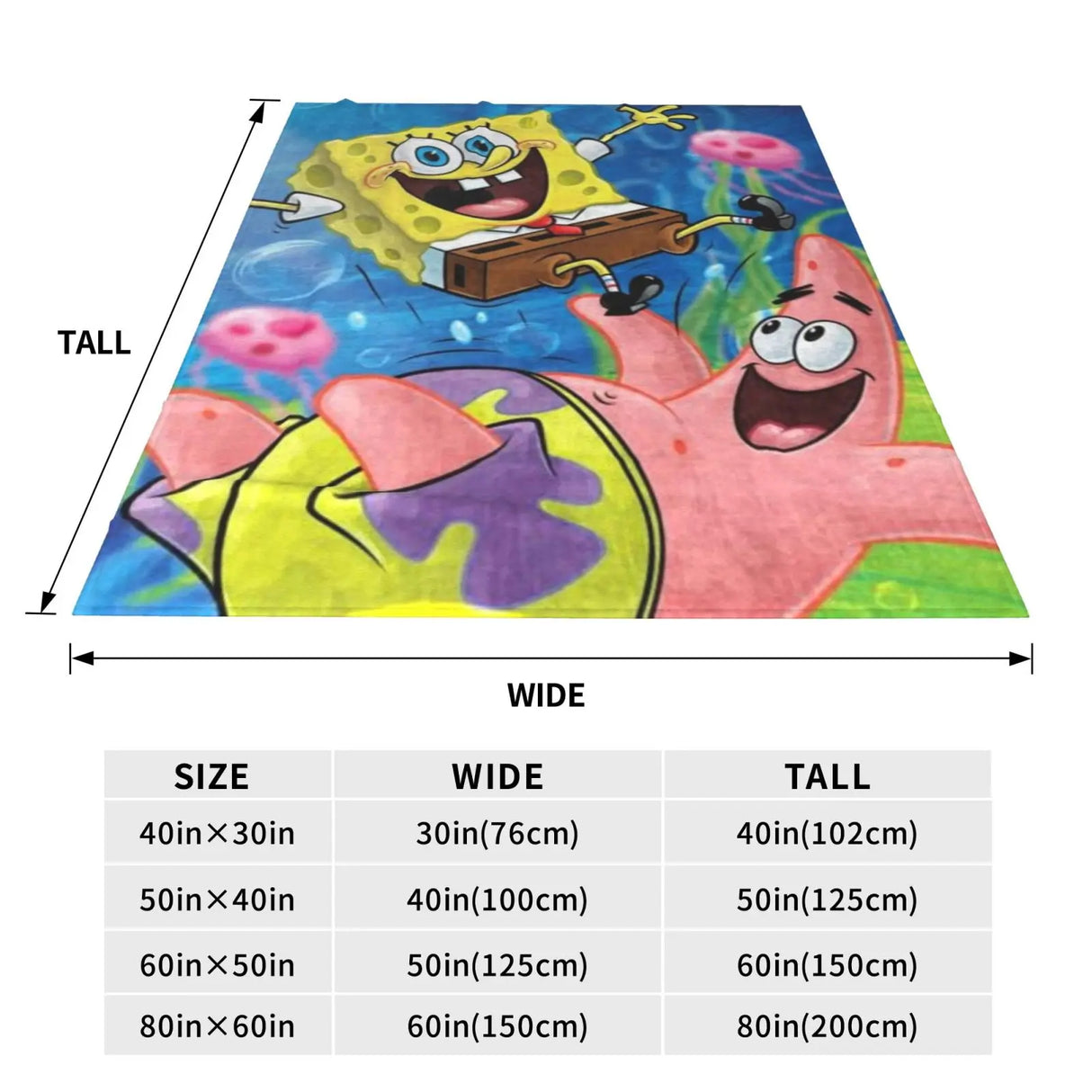 S-SpongeBob Cartoon Soft Plush Blanket,Flannel Blanket Throw Blanket