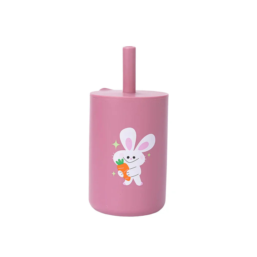 150ML Baby Silicone Cup with Exquisite Pattern Lid