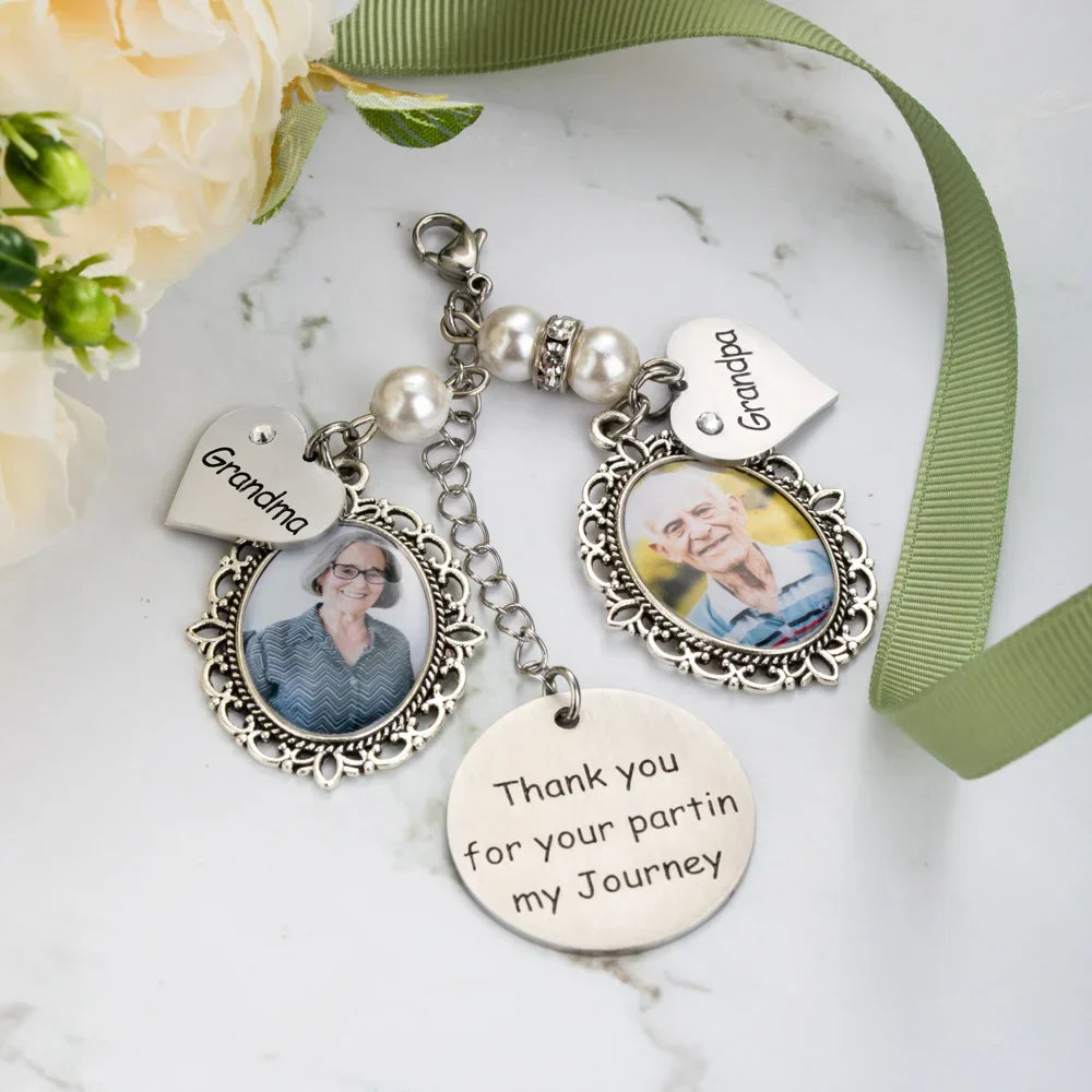 AILIN Dropshipping Customized Bridal Bouquet Photo Charm Memorial