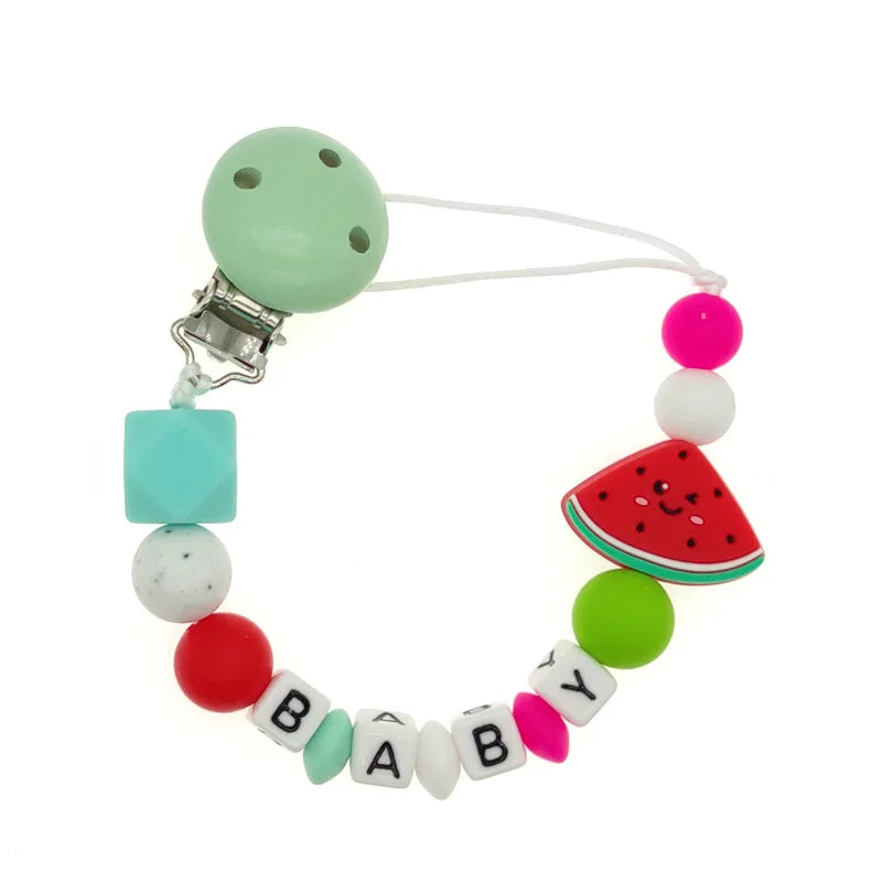 Personalized Name Handmade Silicone Baby Beech Dummy Pacifier