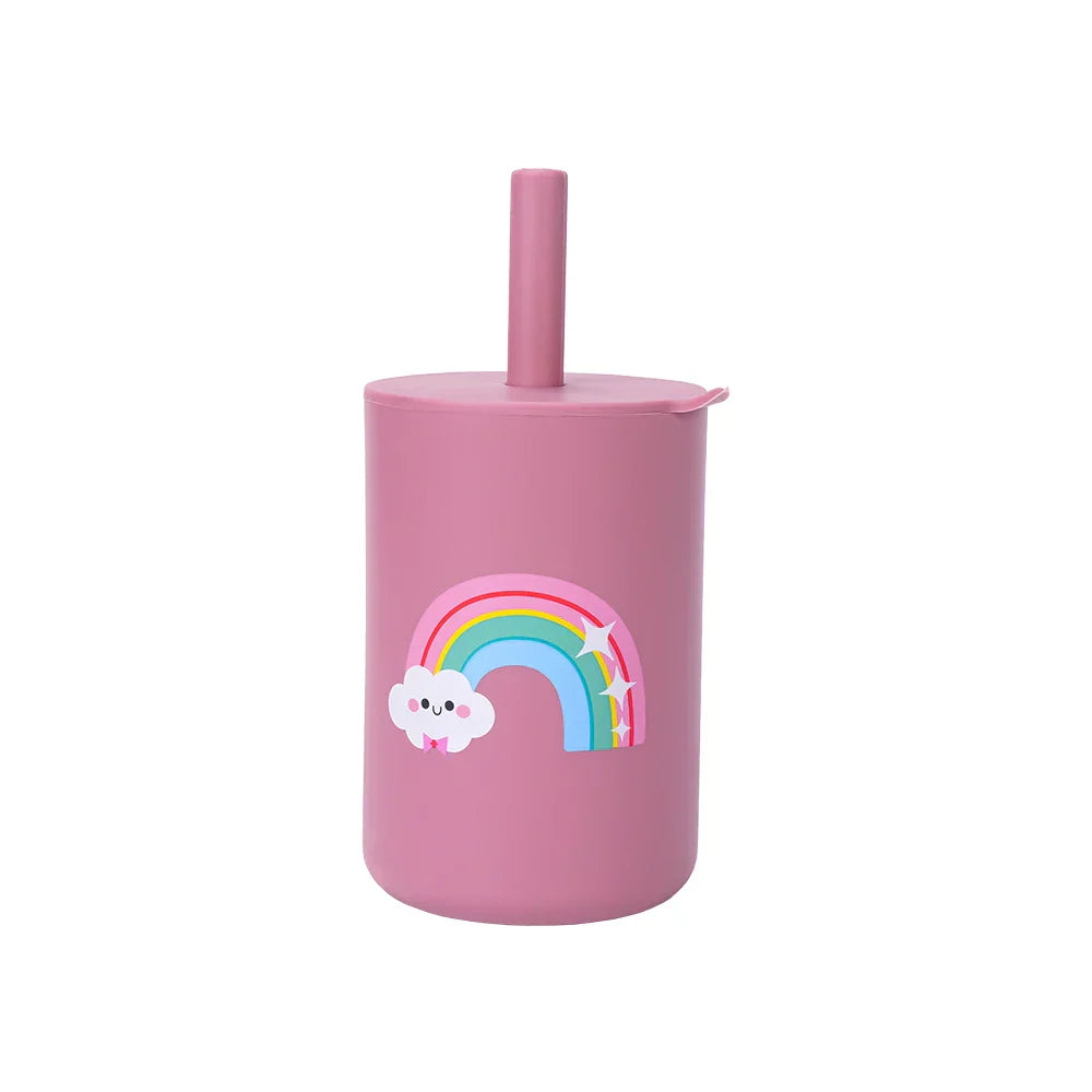 150ML Baby Silicone Cup with Exquisite Pattern Lid