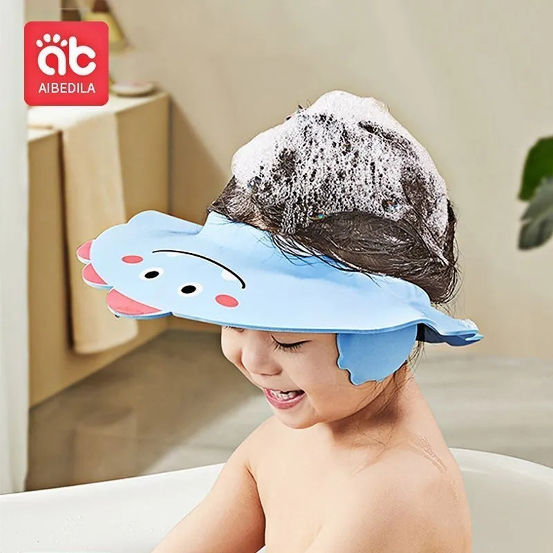 AIBEDILA Babies Waterproof Shower Cap Children's Bath Ear