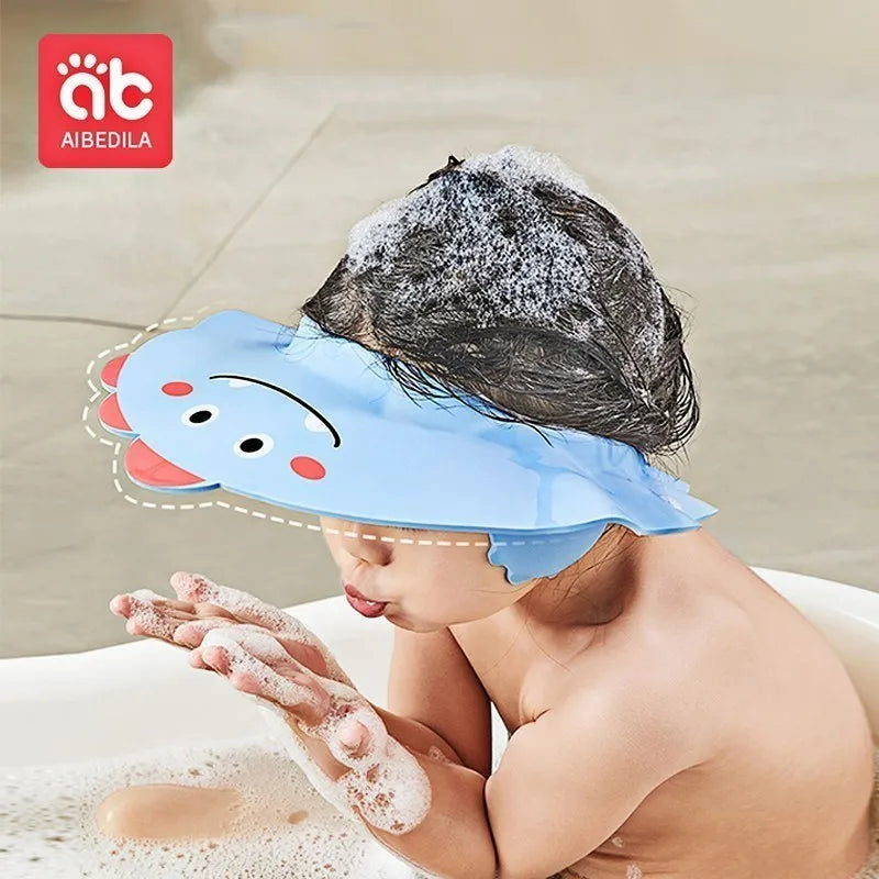 AIBEDILA Babies Waterproof Shower Cap Children's Bath Ear