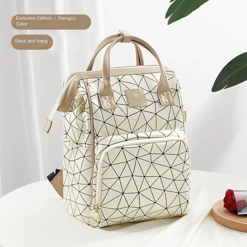 AIBEDILA Mommy Bag Waterproof Large Capacity Fashionable and