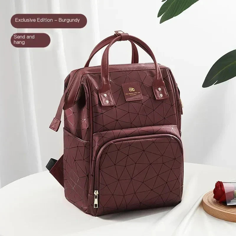 AIBEDILA Mommy Bag Waterproof Large Capacity Fashionable and