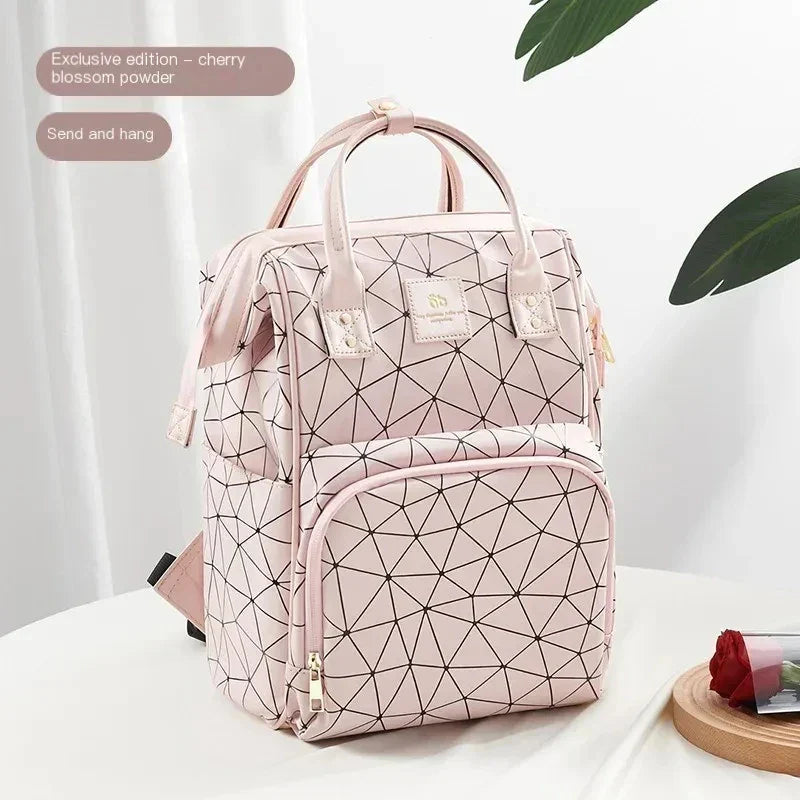 AIBEDILA Mommy Bag Waterproof Large Capacity Fashionable and