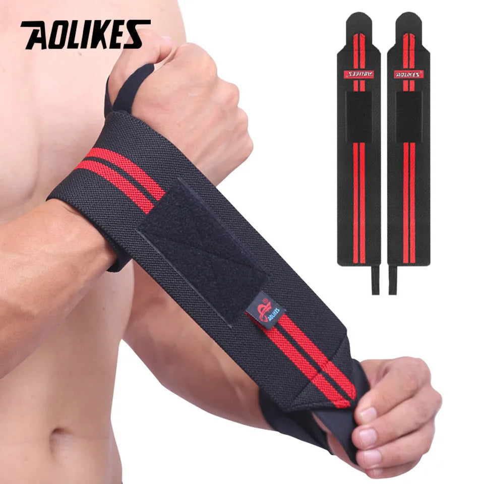 AOLIKES 1 Pair Wristband Wrist Support Weight Lifting