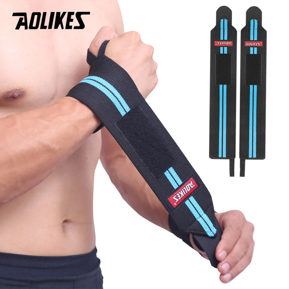 AOLIKES 1 Pair Wristband Wrist Support Weight Lifting