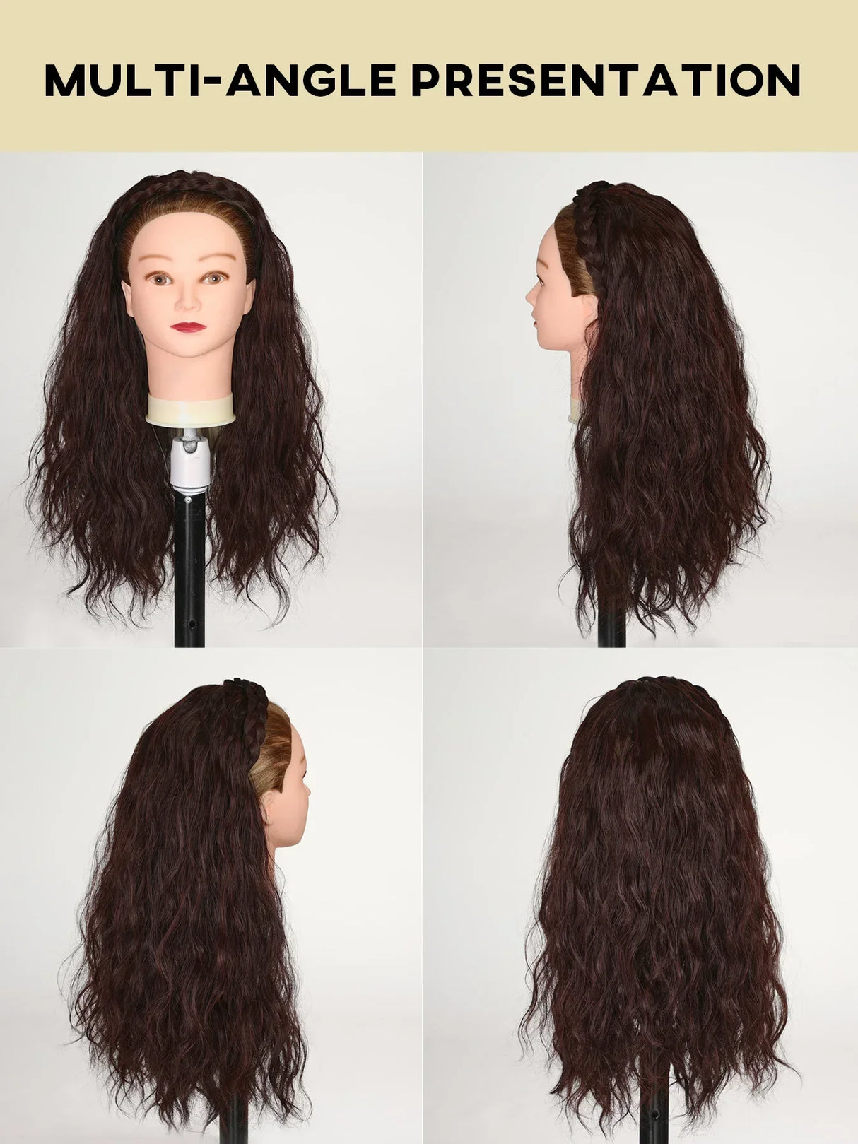 22 Inches Headband Wig Long Wavy Braid Hair