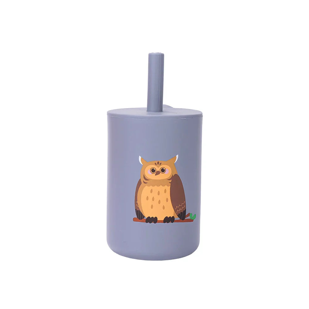 150ML Baby Silicone Cup with Exquisite Pattern Lid