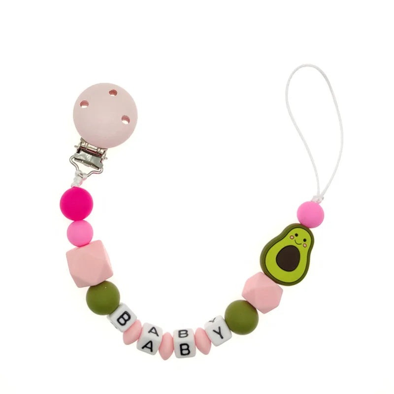 Personalized Name Handmade Silicone Baby Beech Dummy Pacifier