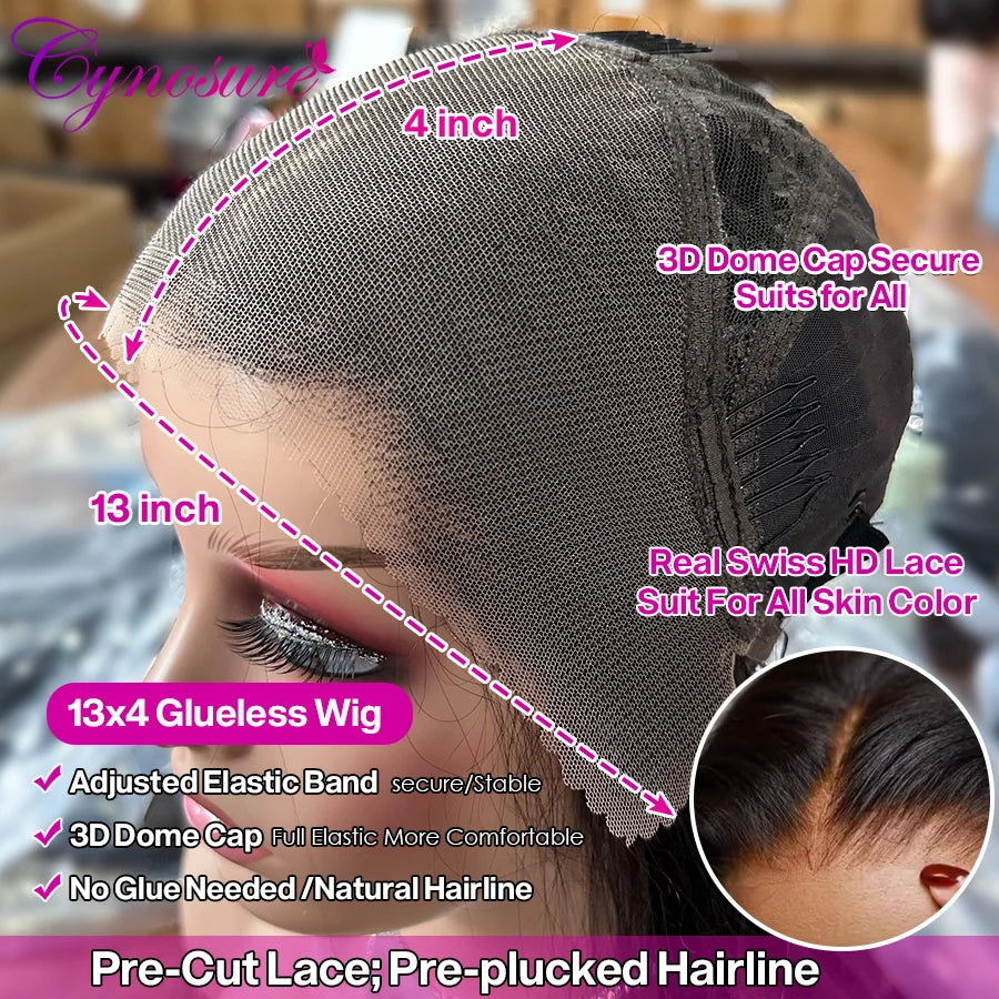 Cynosure Hair 13x4 Glueless Wig Human Hair Ready