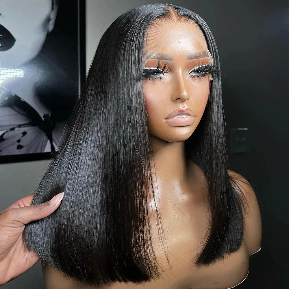 Short Bob Wig 13x4 Transparent Lace Frontal Wig