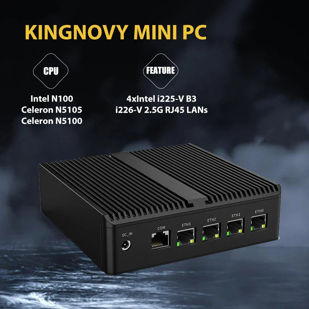 KingnovyPC Firewall Micro Appliance 4 Port i225/i226 2.5GbE
